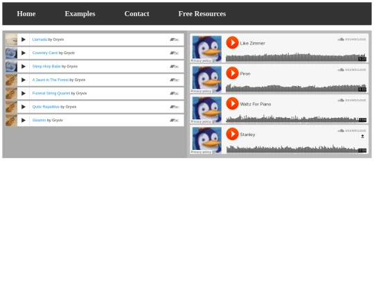 examples screenshot