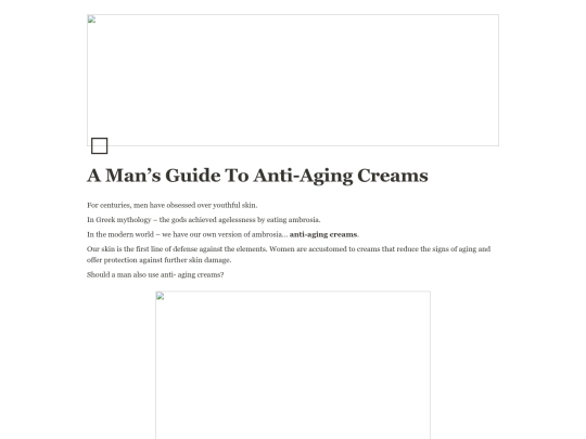 Ultimate Guide To Men’s Skin Care 319971c045fa4b028f2fd458fbd00d9d/A Man’s Guide To Anti-Aging Creams 9ee5bf1cf8af4a9fbce7988f50915868 screenshot