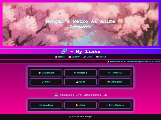 links screenshot