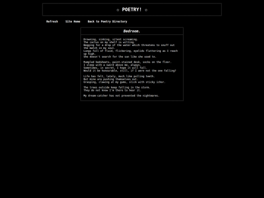 Poetry/Bedroom screenshot