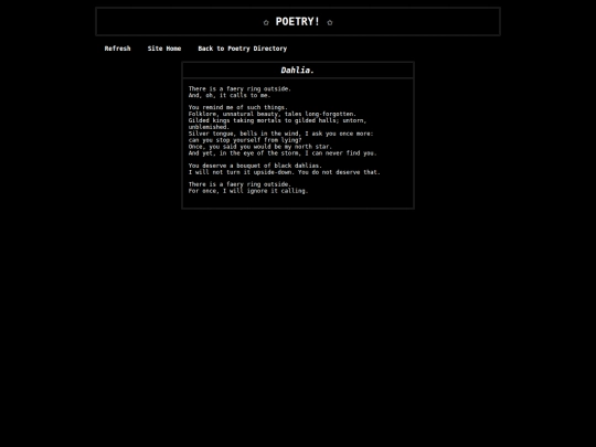Poetry/Dahlia screenshot