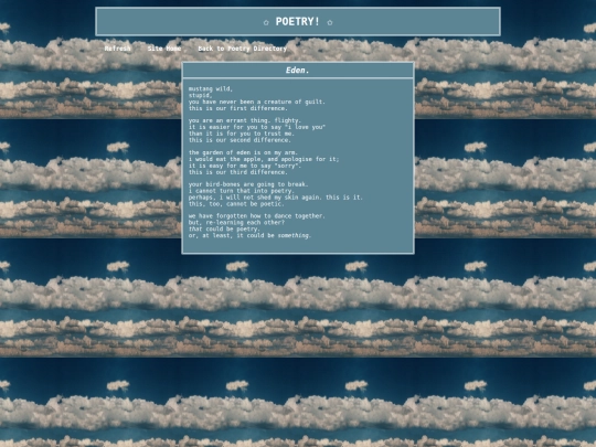 Poetry/Eden screenshot