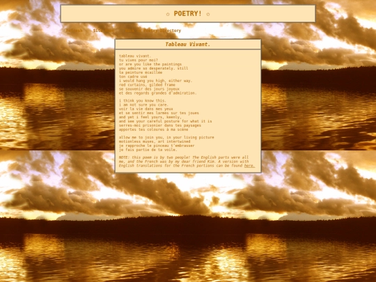Poetry/TableauVivant screenshot
