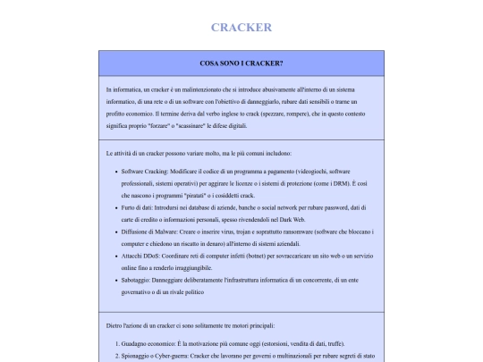 pagine/cracker screenshot