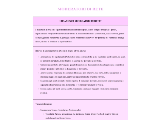 pagine/moderatori screenshot