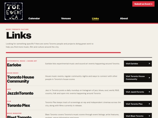 links screenshot