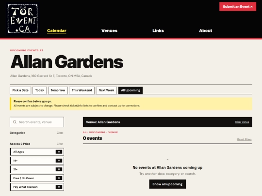 venues/allan-gardens screenshot