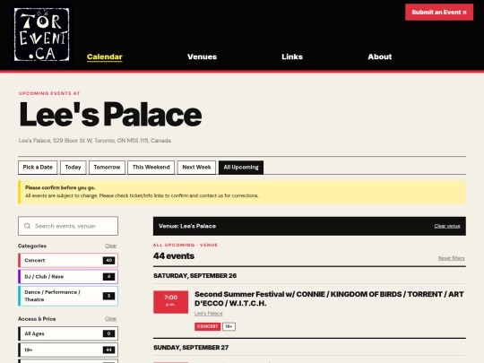 venues/lee-s-palace screenshot