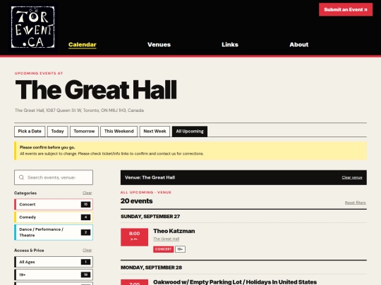 venues/the-great-hall screenshot