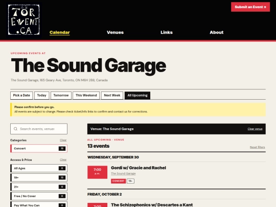 venues/the-sound-garage screenshot