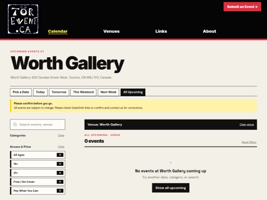 venues/worth-gallery screenshot