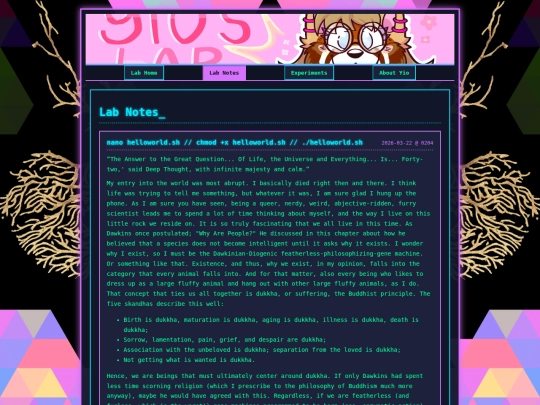 lab-notes screenshot