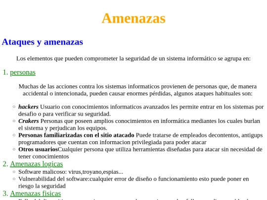 amenazas screenshot