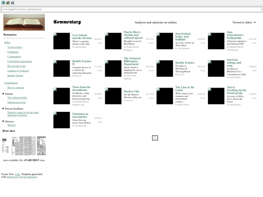blog/commentary/browse screenshot