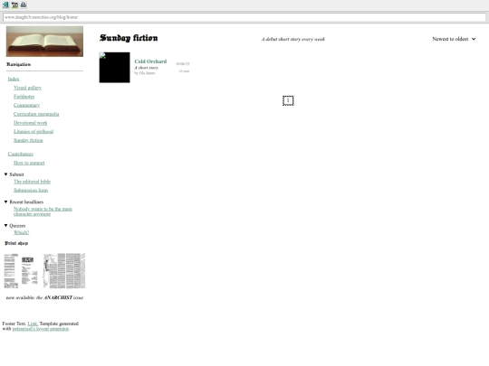 blog/fiction/browse screenshot