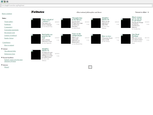 blog/fieldnotes/browse screenshot