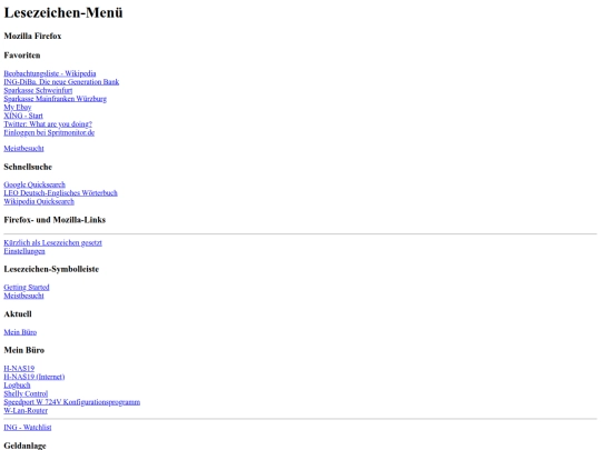 bookmarks screenshot