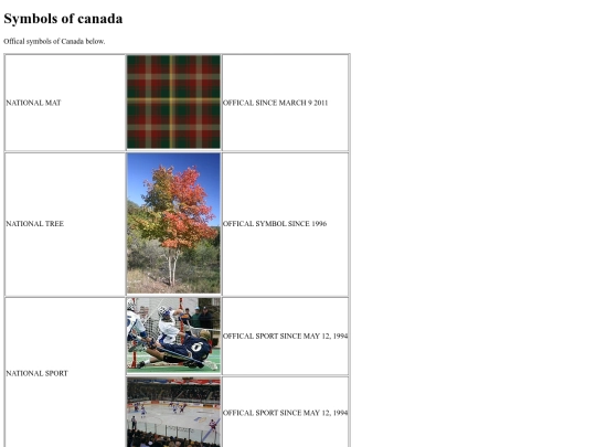 Symbols of canada screenshot