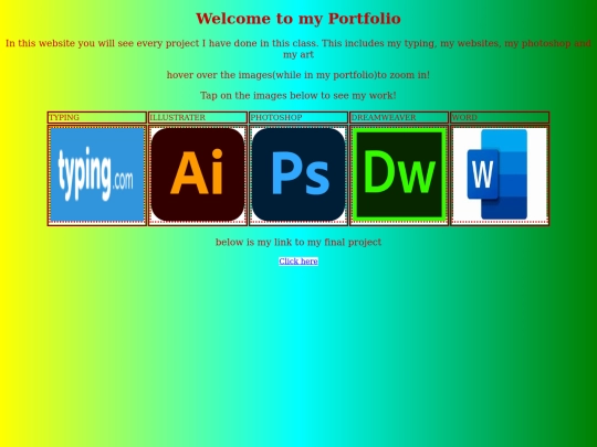 intro website page screenshot