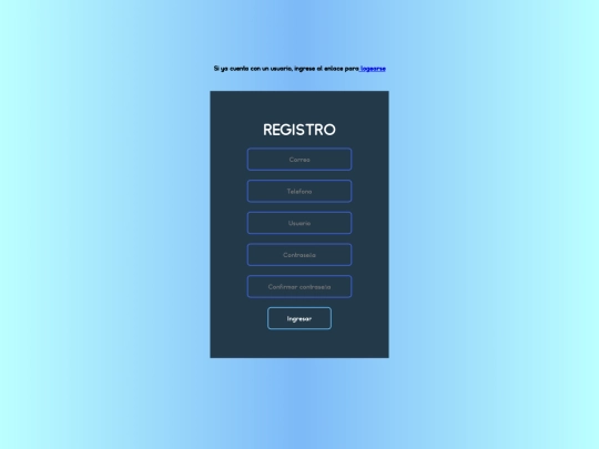 Proyecto/Registro screenshot