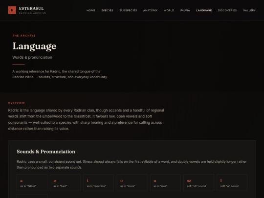 language screenshot
