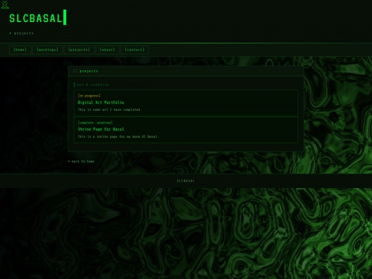 projects screenshot