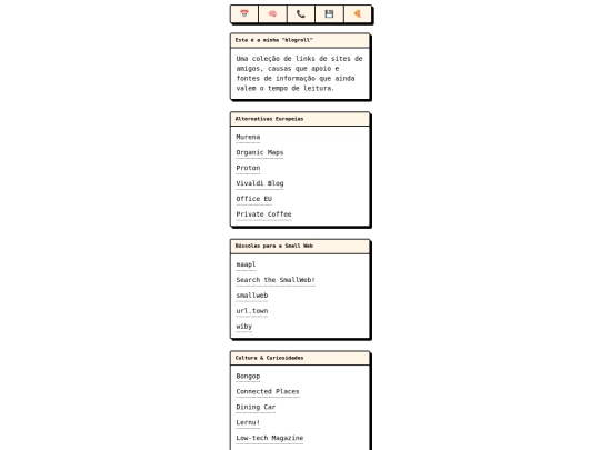 links screenshot
