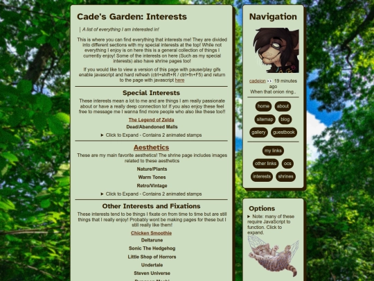 interests-no-js screenshot