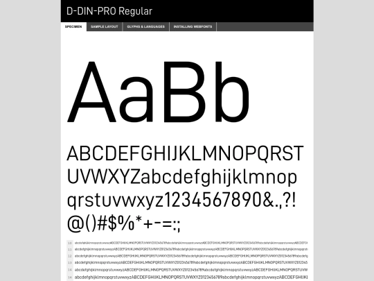 DDINPRO/d-din-pro-400-regular-demo screenshot
