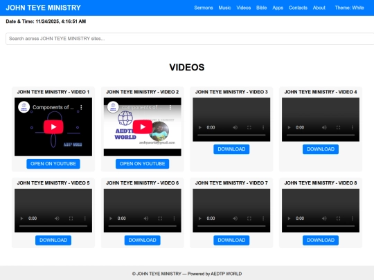 videos screenshot
