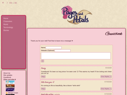 en/guestbook screenshot