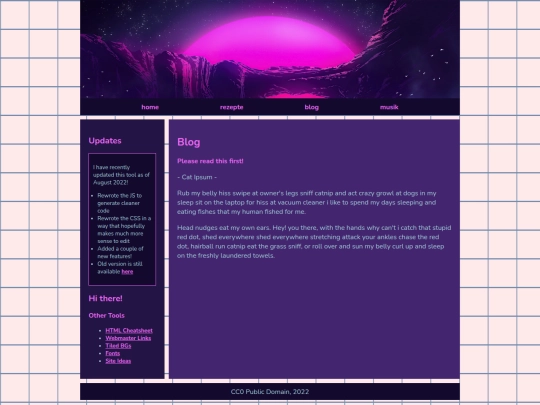 blog screenshot