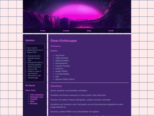 recipes/kurbissuppe screenshot