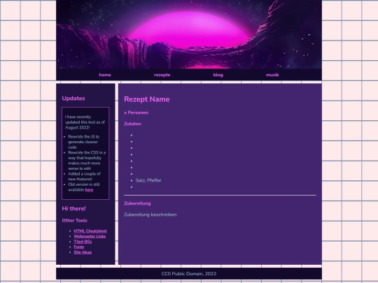 recipes/vorlage screenshot