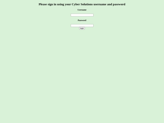 login screenshot