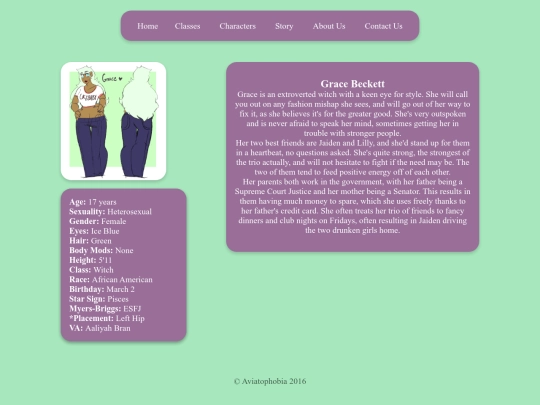 Characters/grace screenshot