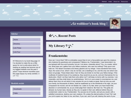 bookblog screenshot