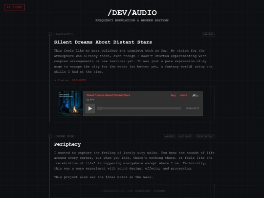 log/music screenshot