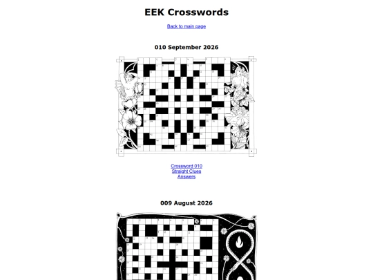 crosswords screenshot