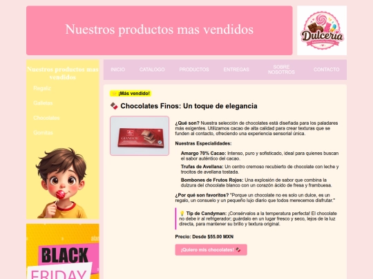chocolates screenshot