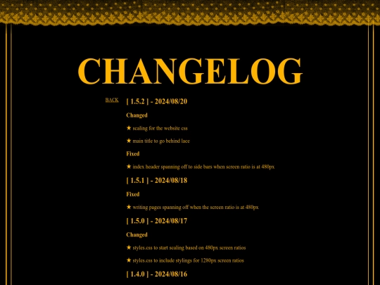 changelog screenshot