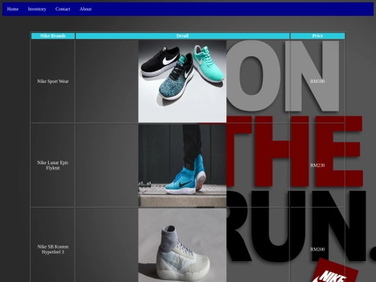 shoelist screenshot