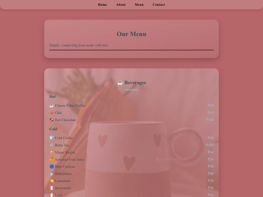 Thejhepbrewery/menu screenshot
