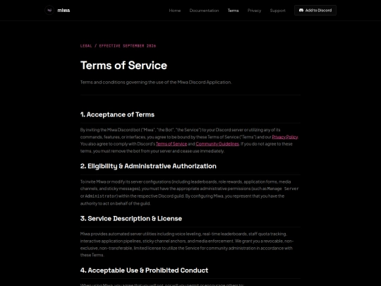 terms screenshot