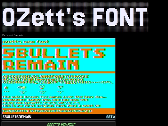 font screenshot