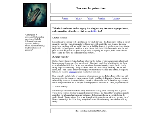 blog screenshot