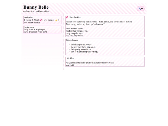 bbelle.site/i-love-huskies screenshot