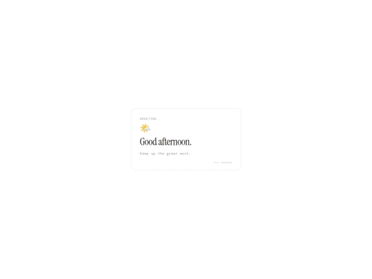 widgets/greeting-light screenshot