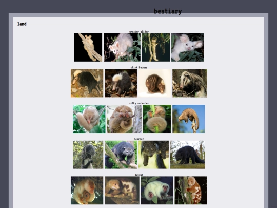 bestiary screenshot