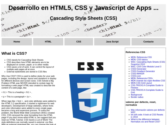 CSS screenshot
